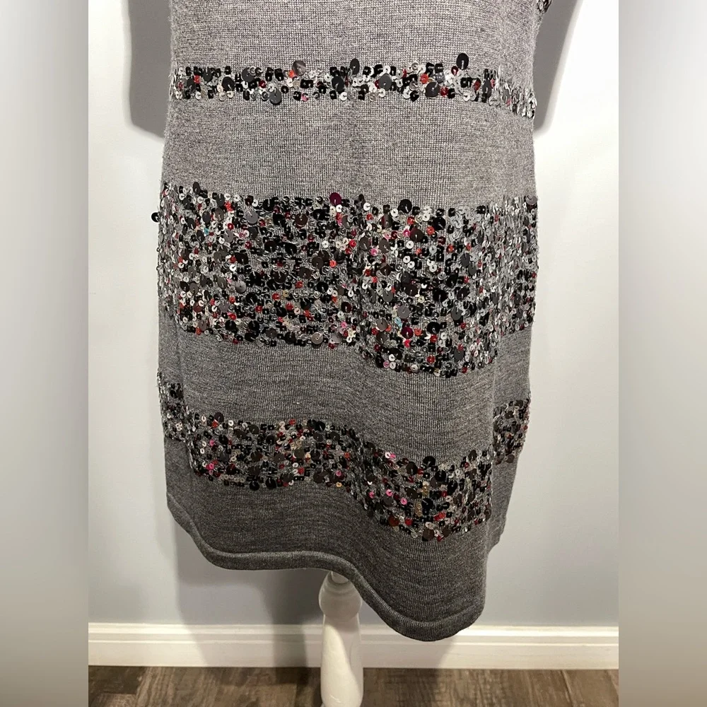 Trina Turk Gray Sequin Mini‎ Dress